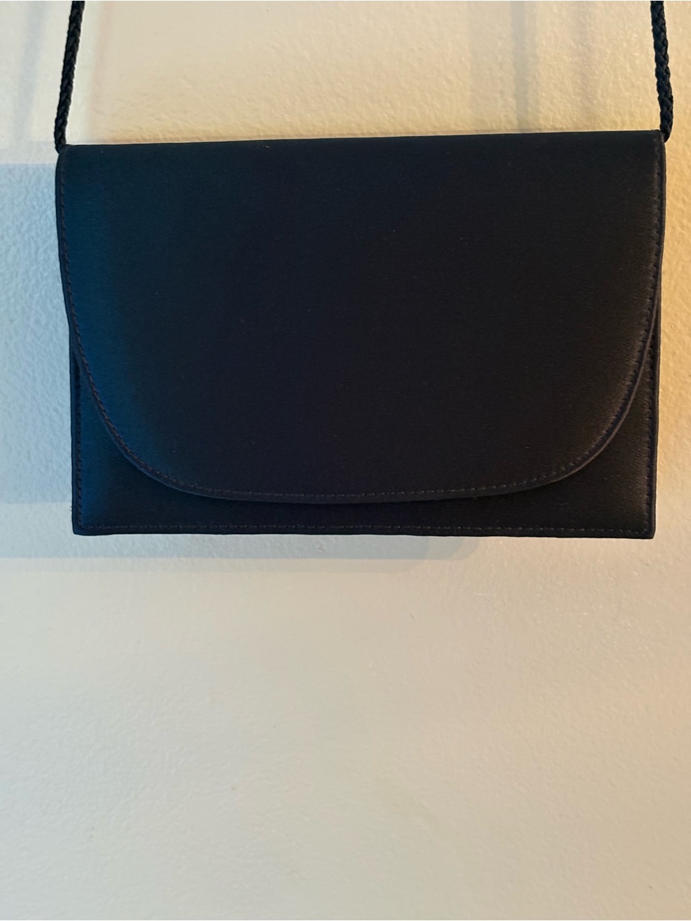 La Regale Classic Navy Shoulder Bag - Minimal Envelope Crossbody